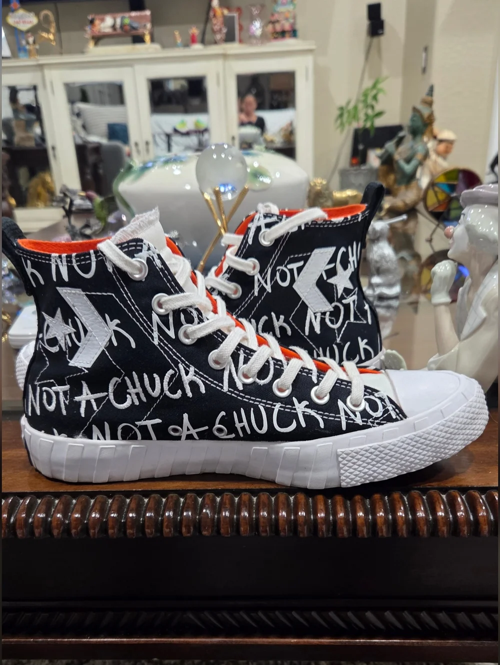 Converse UNTITL3D High Tops Black & White 'Not A Chuck' High-Top Sneakers - Picture 2 of 4